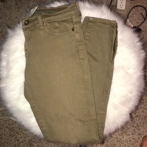 Lucky brand army green skinny jeans